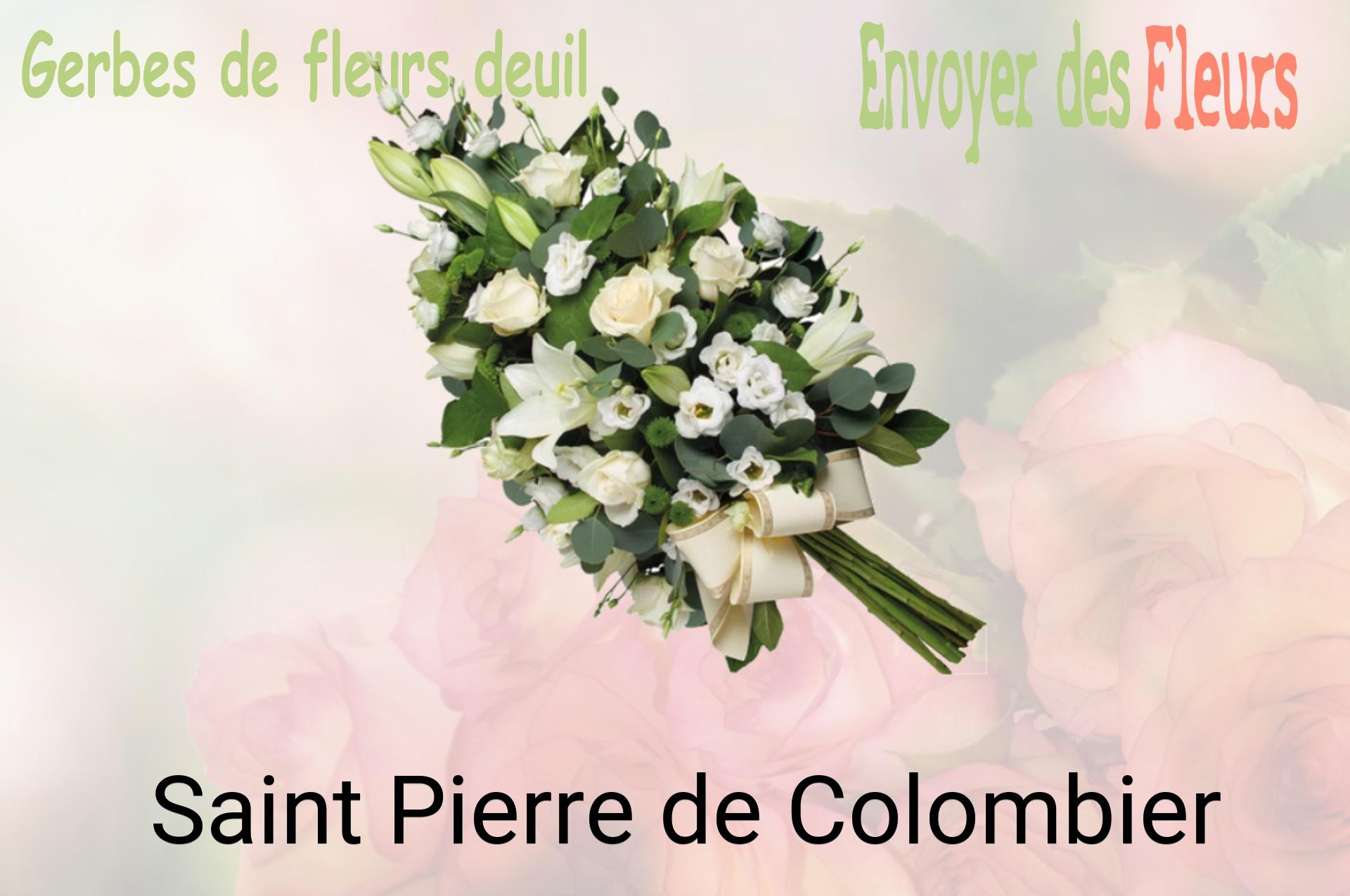 Gerbe de fleurs de deuil livrée à Saint-Pierre-de-Colombier